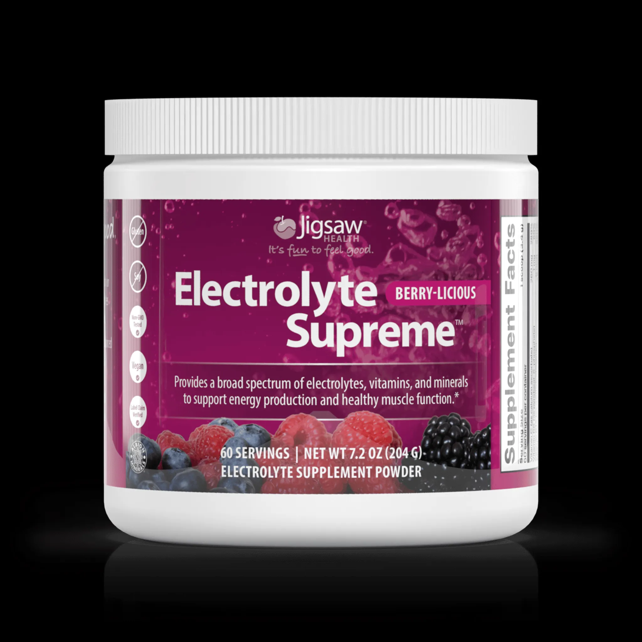 Electrolyte Supreme™ Berry-Licious flavour (204g) - Jigsaw Health