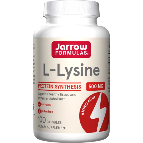 L-Lysine 500mg, 100 capsules - Jarrow Formulas