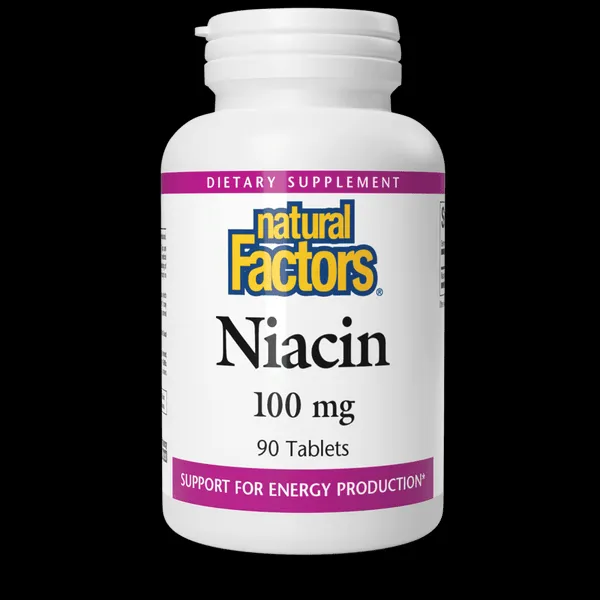 Niacin 100mg, 90 Tablets - Natural Factors