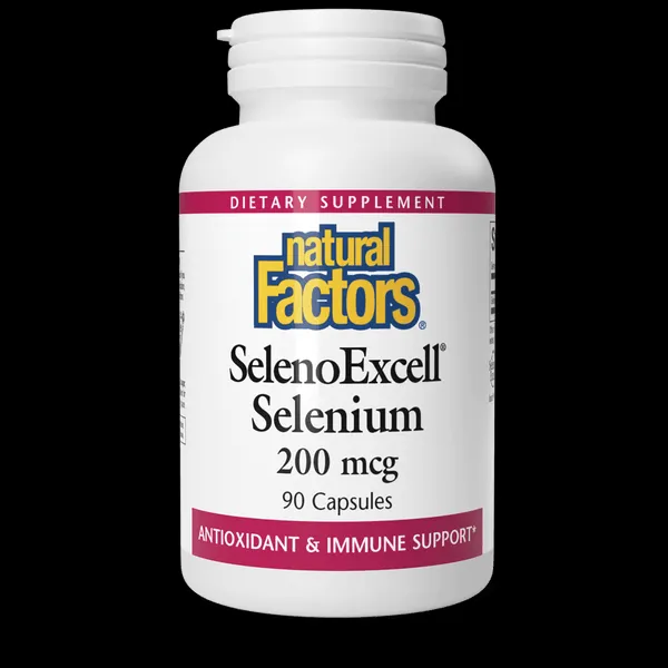 SelenoExcell Selenium Yeast, 200mcg, 90 Capsules - Natural Factors