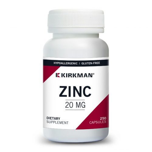 Zinc 20mg, Hypoallergenic - 250 Capsules - Kirkman Laboratories