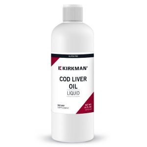 Cod Liver Oil Liquid, Unflavoured, 16oz - Kirkman Labs