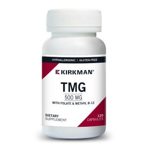 TMG with Folinic Acid and Methyl B12, 500mg, 120 Capsules - Kirkman Laboratories