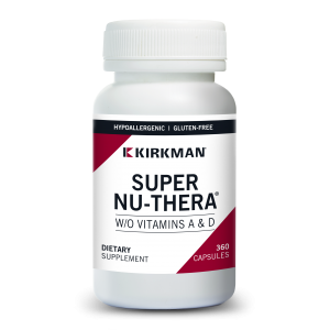 Super Nu-Thera w/o Vitamins A and D, 360 Capsules - Kirkman Laboratories