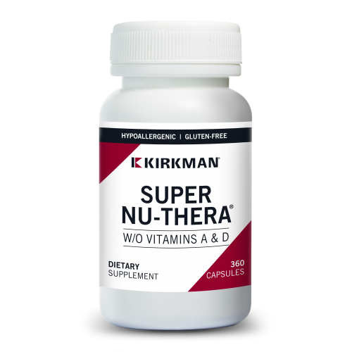 Super Nu-Thera w/o Vitamins A and D, 360 Capsules - Kirkman Laboratories - BBE - 31/08/2024