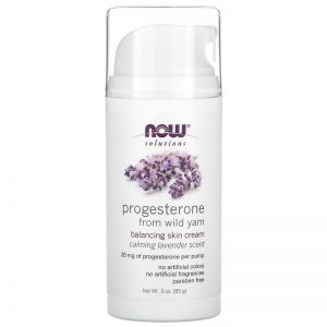 Natural Progesterone, Liposomal Skin Cream, Calming Lavender, 3 oz (85 g) - Now Foods