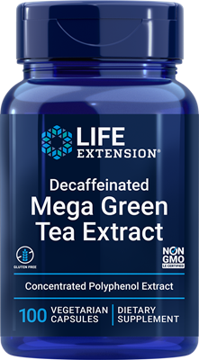 Decaffeinated Mega Green Tea Extract - 100 caps - Life Extension