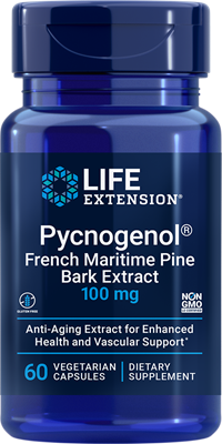 Pycnogenol® French Maritime Pine Bark Extract - 100 mg - 60 vegetarian capsules - Life Extension