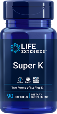 Super K (vitamin K2) with Advanced K2 Complex - 90 Softgels - Life Extension
