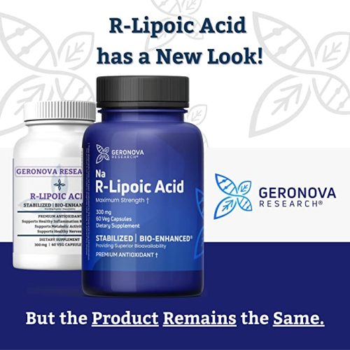 Bio-Enhanced R-Lipoic Acid 300mg, 60 Caps - Geronova Research