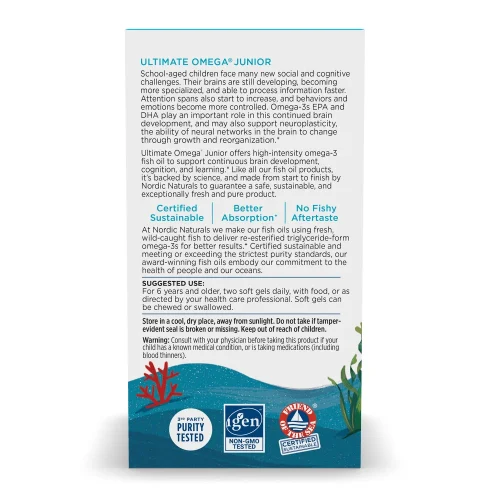 Ultimate Omega® Junior 90 softgels with EPA and DHA – NORDIS NATURALS®