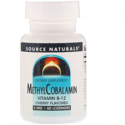 Methylcobalamin, Cherry Flavoured, 5mg, 60 Tablets - Source Naturals - BBE Nov 2024