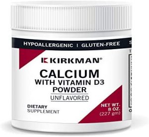 Calcium with Vitamin D3 Powder 227g, Kirkman Labs (Hypoallergenic)