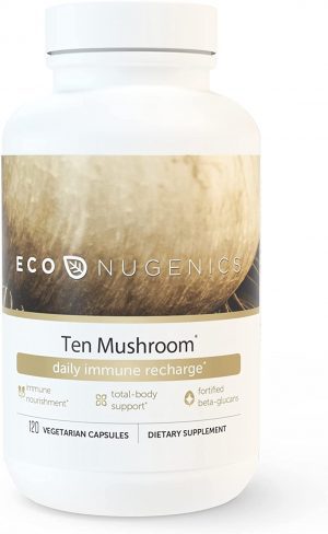 Organic Ten Mushroom Formula, 120 Capsules - ecoNugenics