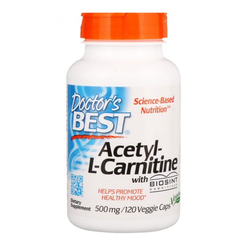 Acetyl-L-Carnitine with Biosint Carnitines, 500mg, 120 Capsules - Doctor's Best
