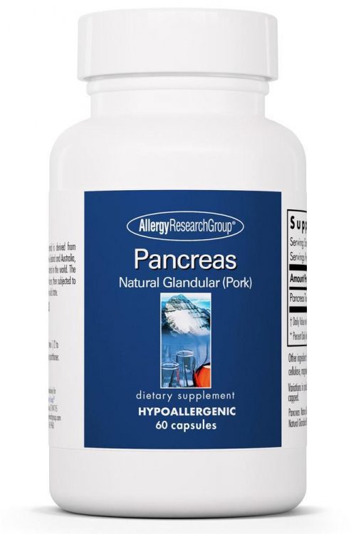 Pancreas Natural Glandular Pork, 60 Veg Caps - Nutricology / Allergy Research Group