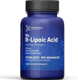 Bio-Enhanced R-Lipoic Acid 300mg, 120 Caps - Geronova Research