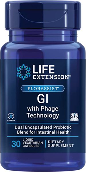 Florassist, GI With Phage Technology, 30 Liquid Veggie Caps - Life Extension