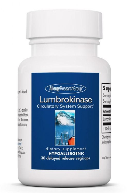 Lumbrokinase 30 enteric-coated Capsules - Nutricology / Allergy Research Group