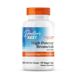 High Potency Bromelain, 3000 GDU, 500 mg, 90 Veggie Caps - Doctor's Best