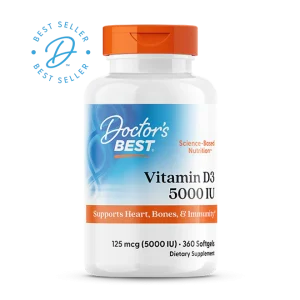 Vitamin D3 125mcg (5000 IU), 360 Softgels - Doctor's Best