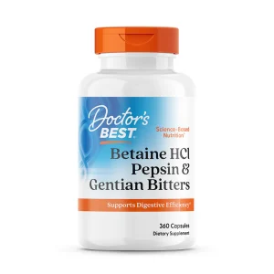 Betaine HCL, Pepsin and Gentian Bitters, 360 Capsules - Doctor's Best