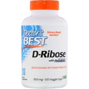 D-Ribose with BioEnergy Ribose 850mg, 120 Capsules - Doctor's Best