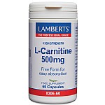 L-Carnitine 500mg, 60 Caps - Lamberts