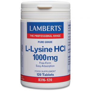 L-Lysine HCI 1000mg 120 Tablets - Lamberts