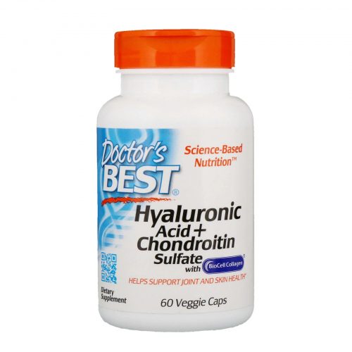 Hyaluronic Acid + Chondroitin Sulfate, 60 Capsules - Doctor's Best - BBE - 30/04/2024