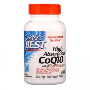 High Absorption CoQ10 with BioPerine 100mg, 120 Capsules - Doctor's Best