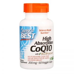 High Absorption CoQ10 with BioPerine 200mg, 60 Capsules - Doctor's Best