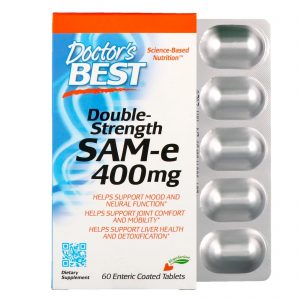 SAM-e, 400mg 60 Enteric Coated Tablets - Doctor's Best