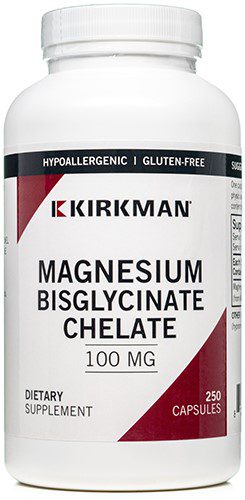Magnesium-Bisglycinate Chelate - Hypoallergenic - 250 Capsules - Kirkman Laboratories