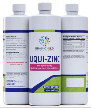 Liqui-Zinc Unflavoured (16 fl oz) 473ml - BrainChild Nutritionals