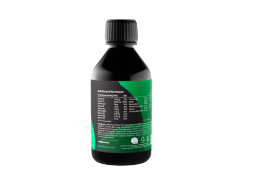 Side View of LVC5 - Liposomal Multivitamin - Strawberry & Lemon, 250ml - lipolife.