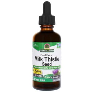 Milk Thistle (Alcohol Free) 2,000 mg, 2 fl oz (60 ml) - Nature's Answer