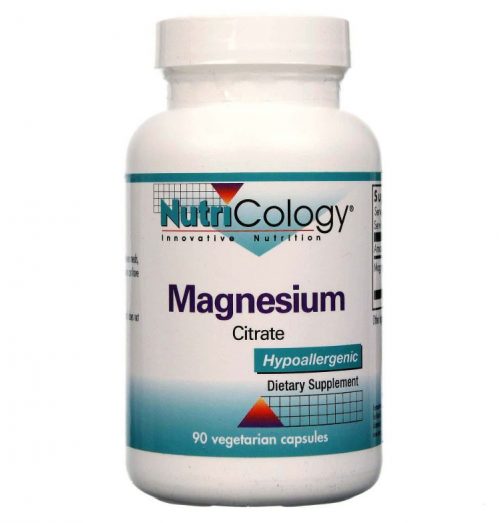 Magnesium Citrate 170mg - 90 Capsules - Nutricology / Allergy Research Group
