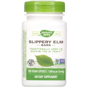 Slippery Elm Bark 1600mg, 100 Vegan Capsules - Natures Way