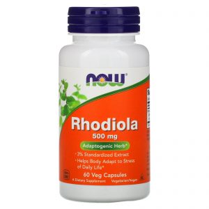 Rhodiola 500mg, 60 Veg Capsules - Now Foods