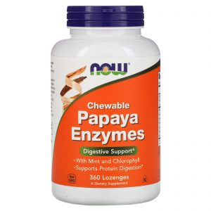 Papaya Enzymes, 360 Chewable Lozenges - Now Foods