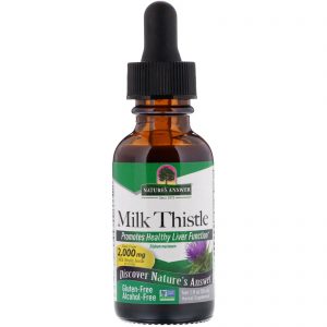 Milk Thistle (Alcohol Free) 2,000 mg, 1 fl oz (30 ml) - Nature's Answer