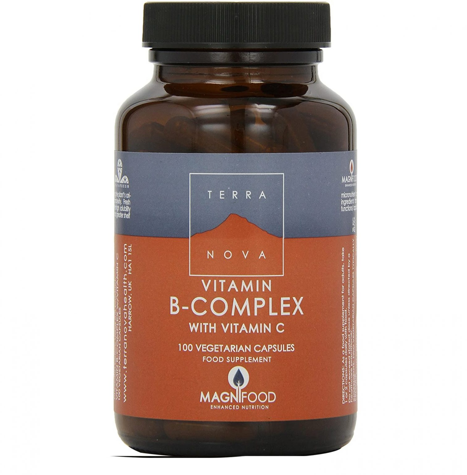 Vitamin B-Complex With Vitamin C 100 Capsules - Terra Nova - Nature's Fix