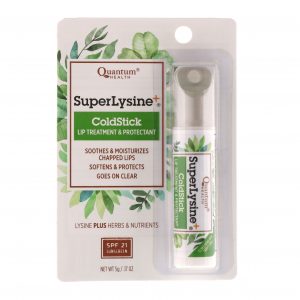 Super Lysine+ ColdStick, Lip Treatment & Protectant, SPF 21, 5g - Quantum Health