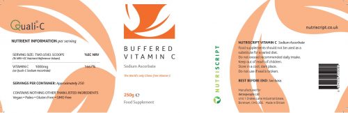 Buffered Vitamin C (Quali-C Sodium Ascorbate) 250g - Nutriscript