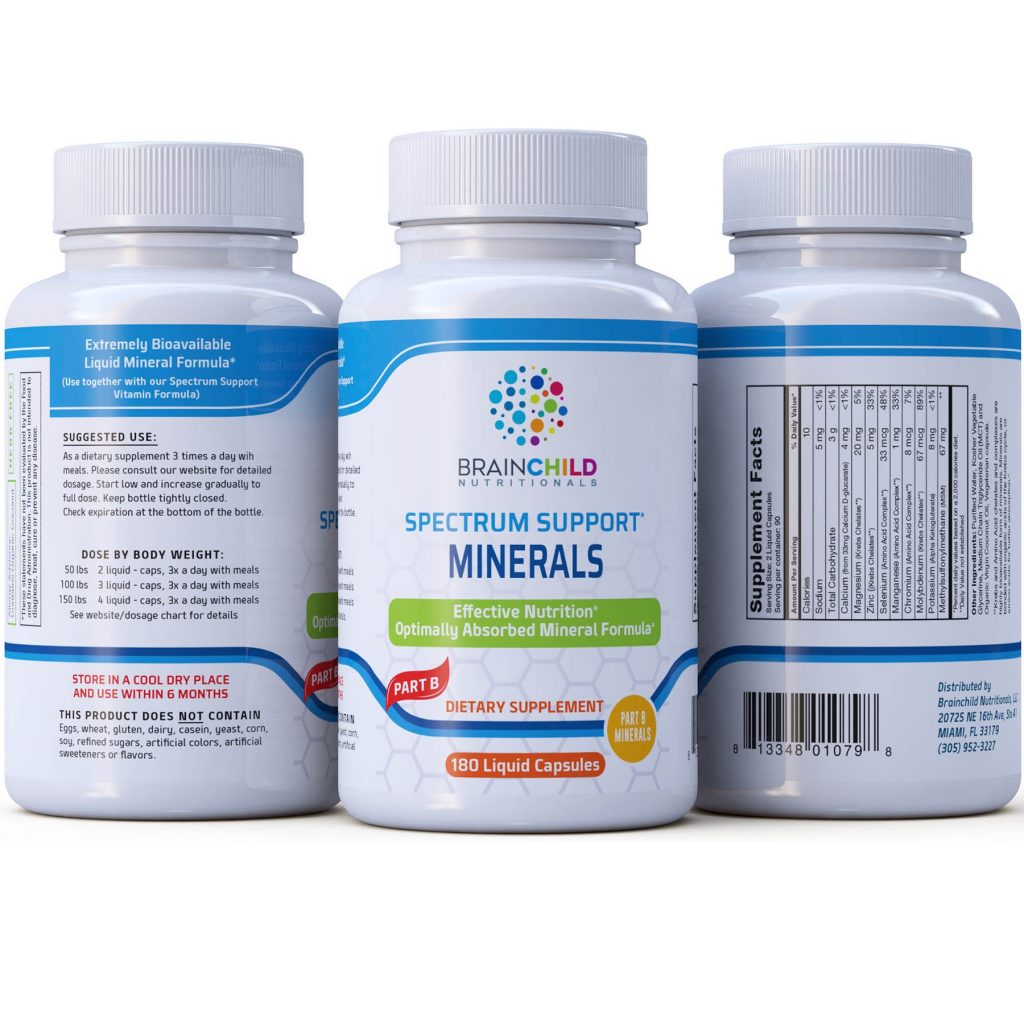 Spectrum Support Minerals, Part B, 180 Caps - BrainChild Nutritionals ...