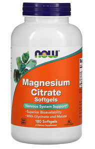 Magnesium Citrate, 180 Softgels - Now Foods