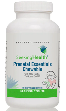 Prenatal Essentials Chewable (formerly Optimal Prenatal), 60 Tablets - Seeking Health