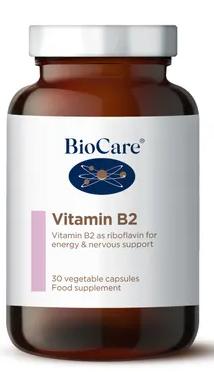 Vitamin B2- 30 Veg Capsules - Biocare