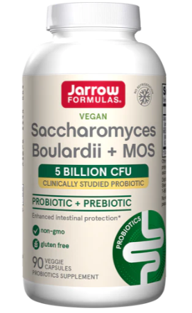 Saccharomyces Boulardii + MOS, 90 Capsules - Jarrow Formulas